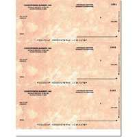 Terra Cotta Laser Checks Check No Voucher w/o Lines Singles