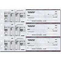 Executive Gray Payroll Salaried/Hourly Checks 3-on-a-Page Duplicates