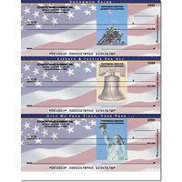Stars & Stripes Laser Checks Lined No Voucher Singles
