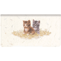 Kittens Fabric Checkbook Cover
