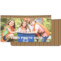 Photo Checkbook Cover - Brown Stripes