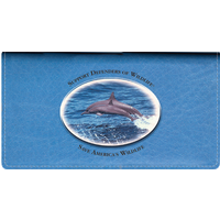 Defenders of Wildlife Dolphins Leather Checkbook Cover