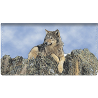 Defenders of Wildlife Wolves Leather Checkbook Cover