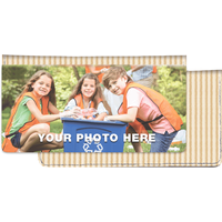 Photo Checkbook Cover - Tan Stripes