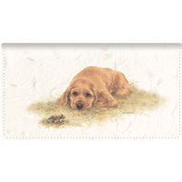 Puppies Fabric Checkbook Cover