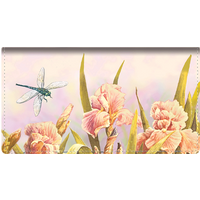 Dragonflies Leather Checkbook Cover