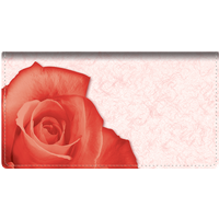 Roses Leather Checkbook Cover