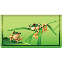 Frogs Leather Checkbook Cover
