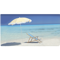 Island Paradise Leather Checkbook Cover