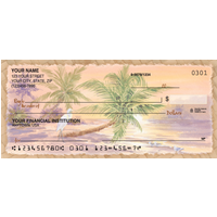 Palm Trees Scenic Personal Checks - 1 Box - Singles