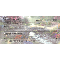Serenity by Thomas Kinkade with Spanish verse Religious Personal Checks - 1 Box - Singles