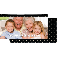 Fabric Photo Checkbook Cover Polka Dots