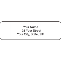 White Rolled Address Labels Set of 250