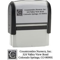 Monogram Return Address Stamp