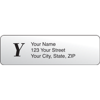 Clear Monogram Rolled Label - Set of 500