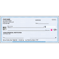 Securiguard Blue Classic Personal Checks - 1 Box - Singles