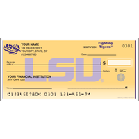 LSU Logo Collegiate Personal Checks - 1 Box - Duplicates