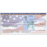 Stars & Stripes Inspirational Personal Checks - 1 Box - Duplicates