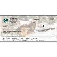 Defenders of Wildlife Wolves Charitable Personal Checks - 1 Box - Singles