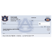 Auburn University Logo Sports Personal Checks - 1 Box - Singles