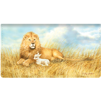 Lion and the Lamb Checkbook Cover