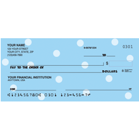 Polka-Dots Cute Personal Checks - 1 Box - Singles