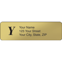 Gold Monogram Rolled Label - Set of 500