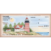Lighthouses Scenic Personal Checks - 1 Box - Singles