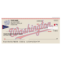 Washington Nationals Sports Personal Checks - 1 Box - Duplicates