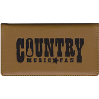 Country Music Leather Checkbook Cover