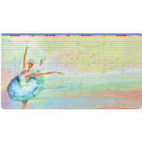 Ballerinas Fabric Checkbook Cover