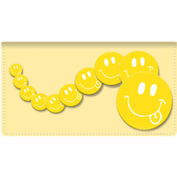 All Smiles Leather Checkbook Cover