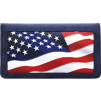 Stars and Stripes Leather Checkbook Cover