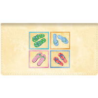 Flip Flops Fabric Checkbook Cover
