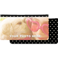 Styles Brown Stripes Fabric Photo Checkbook Covers
