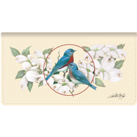 Birds & Blossoms Fabric Checkbook Cover