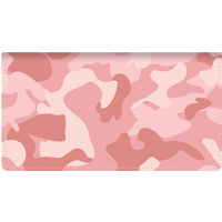 Girly Camo Leather Checkbook Cover