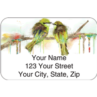 Watercolor Birds Labels