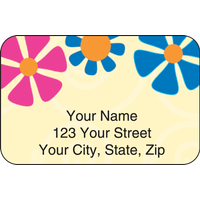 Flower Power Address Labels