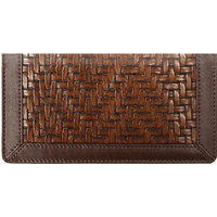 Woven Leather Checkbook Cover