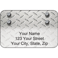 Diamond Plate Address Labels