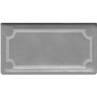 Platinum Gray Leather Checkbook Cover