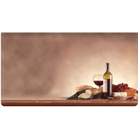 Wine Lover Leather Checkbook Cover