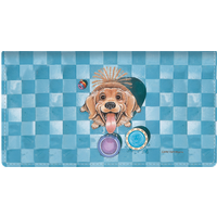 Gary Patterson Dogs Leather Checkbook Cover