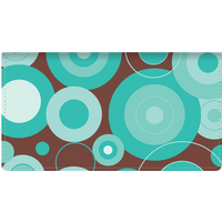 Circles Leather Checkbook Cover