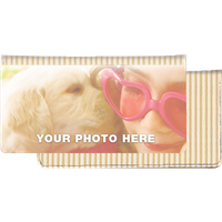 Styles Tan Stripes Fabric Photo Checkbook Covers