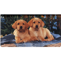 Puppy Pals Leather Checkbook Cover