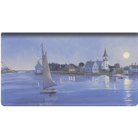 Water's Edge Leather Checkbook Cover
