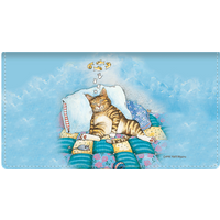 Gary Patterson Cats Leather Checkbook Cover