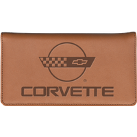 Corvette History Leather Checkbook Cover
